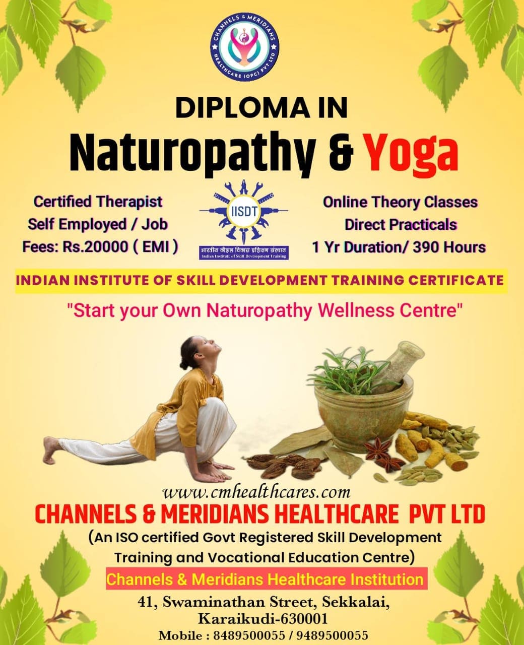 diploma in naturopathy and yoga